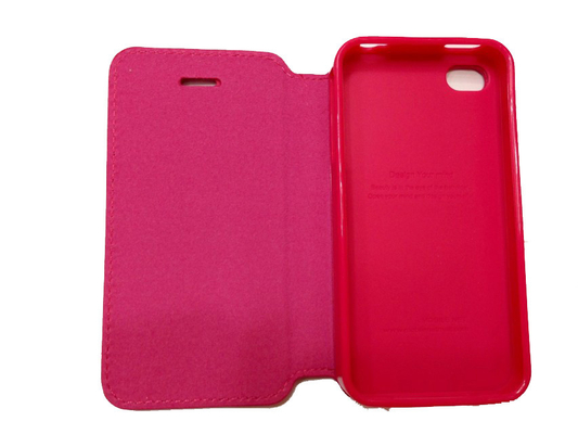De Buena Calidad Plástico suave rojo de la caja de cuero del teléfono móvil de la PU para el iPhone 5s/iPhone 5c Venta