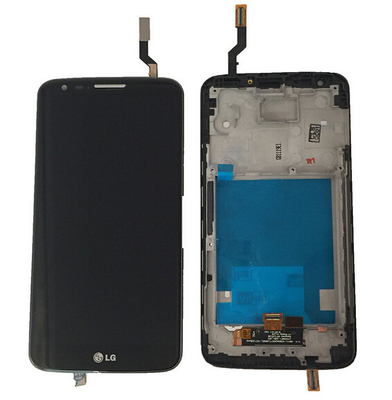 De Buena Calidad Negro para las piezas de la pantalla de LG Optimus G2 d802 d805 Lcd, conjunto de la pantalla táctil del Lcd del bastidor Venta