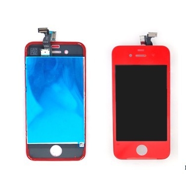 De Buena Calidad Piezas de reparación de Iphone 4s del color rojo de la asamblea del digitizador del LCD del equipo de la conversión de Iphone 4S del teléfono móvil Venta