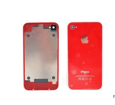 De Buena Calidad Vidrio rojo de la contraportada de las piezas del OEM del iphone 4 del equipo de la conversión, vivienda de batería Venta