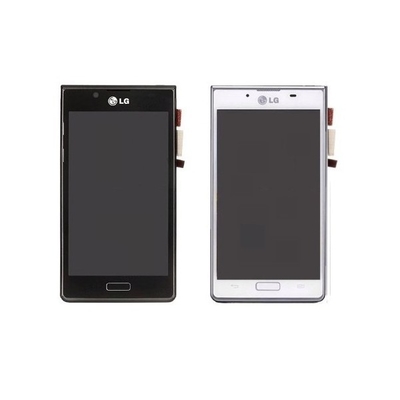 De Buena Calidad Negro, blanco 4,3 digitizador de la pantalla LCD táctil de LG Optimus L7 P700 de la pulgada con el marco Venta