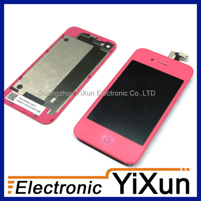 De Buena Calidad LCD con el color de rosa de los kits del reemplazo de la asamblea del digitizador para IPhone 4 piezas del OEM Venta