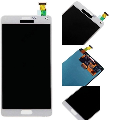 De Buena Calidad 5,7 pulgadas de pantalla de Samsung LCD para la nota 4 LCD con blanco de la asamblea del digitizador Venta