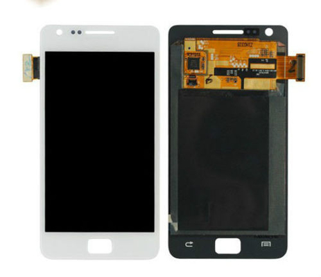 De Buena Calidad 4,3 pulgadas de pantalla de Samsung LCD para S2 I9100 LCD con blanco del digitizador Venta