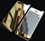 El oro moderó la película de cristal del espejo del protector de la pantalla para la parte posterior del frente de Iphone 5s Las empresas